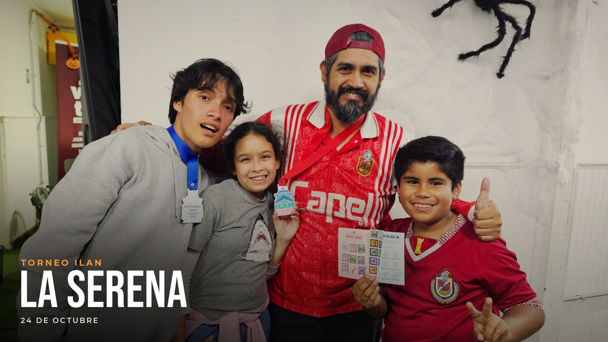 Pedro con sus hijos en la sede La Serena del Torneo ILAN